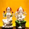 Laxmi Ganesh Ji Silver Idol - Image 3