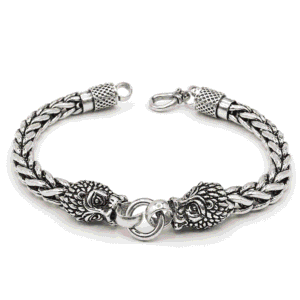 Oxidised Silver Tiger Bracelet