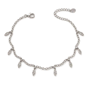 Silver Leaf Charm Bracelet