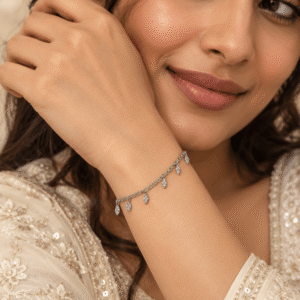 Silver Leaf Charm Bracelet