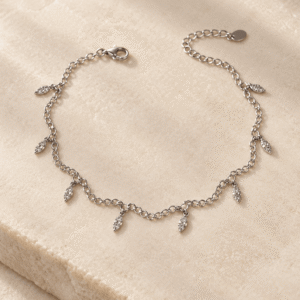 Silver Leaf Charm Bracelet